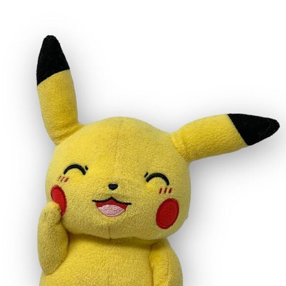 TOMY Pokemon Blushing Smiling Pikachu Plush Stuffed Animal Toy - Picture 2 of 6